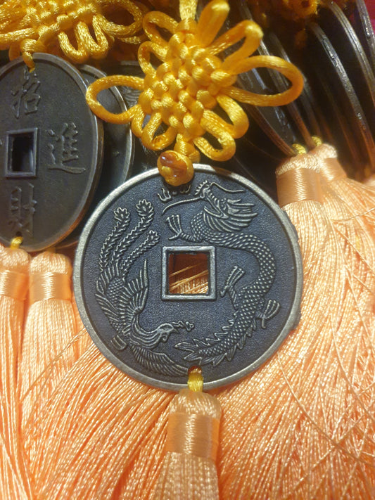 Dragon and Phoenix Yellow Hanger