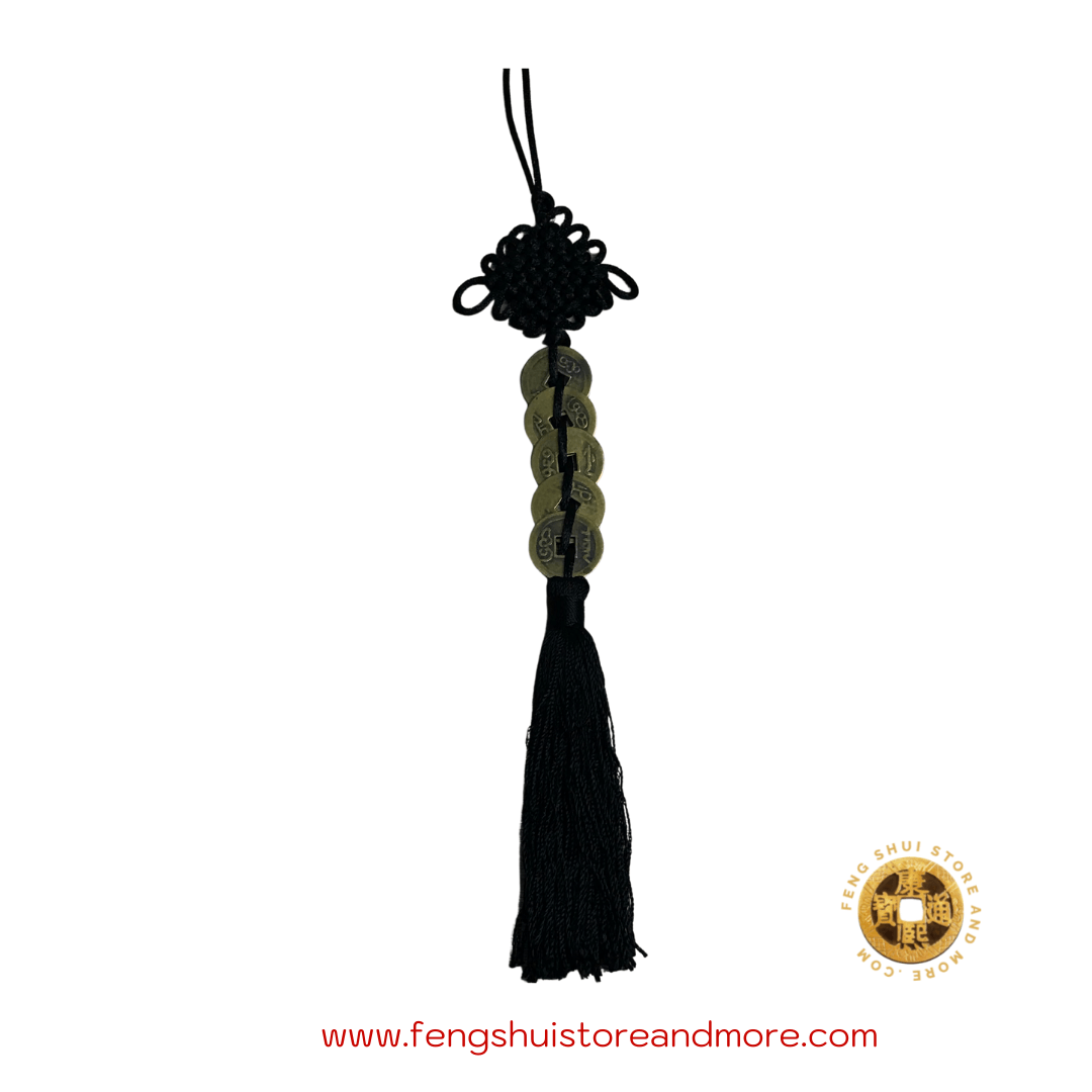 Auspicious Black 5 Coins Hanger