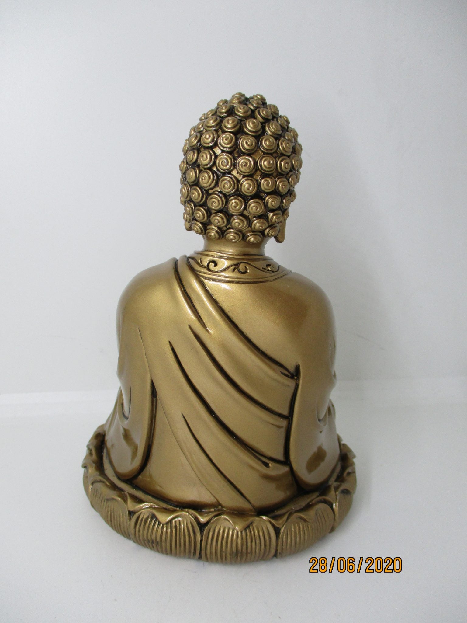 Buddha with Bowl  (Gold Resin)