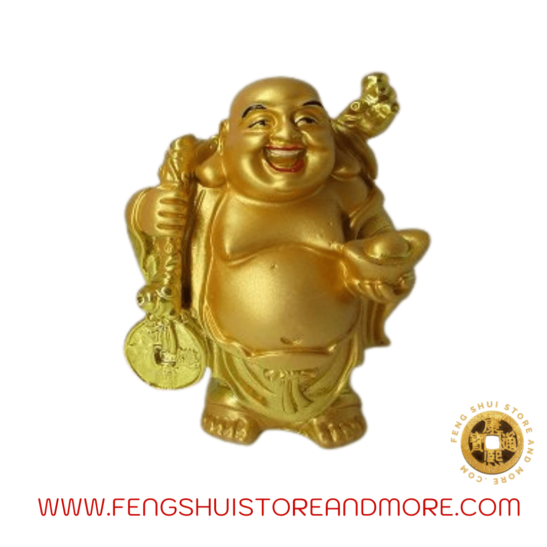 Buddha with Money Bag, Yuan Bao and Coin