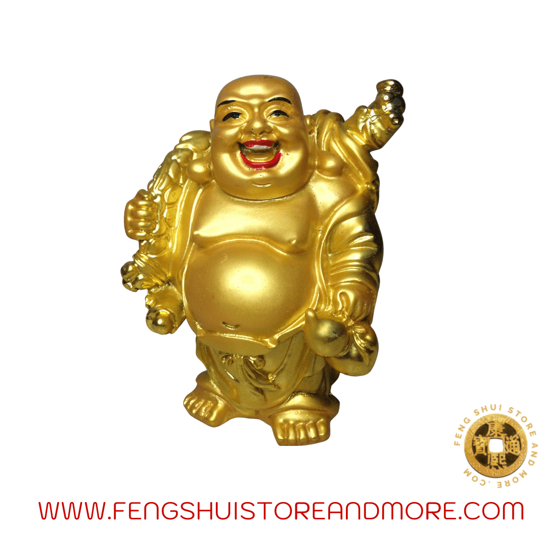 Buddha with Money Bag, Wulou and Scroll