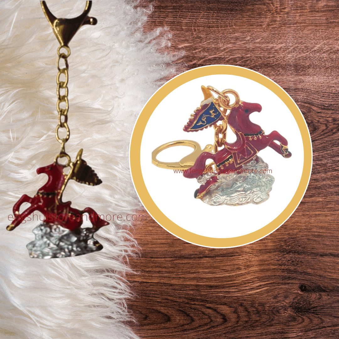 Red Windhorse Keyring