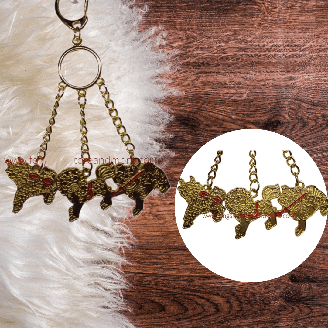 Three Celestial Guardians Keyring