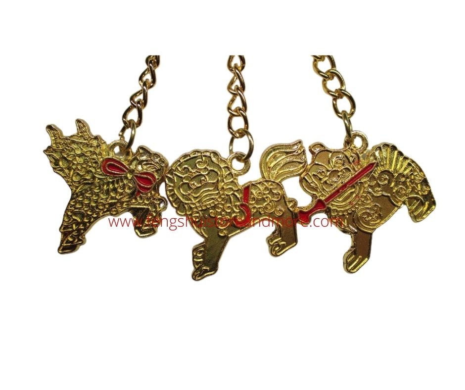 Three Celestial Guardians Keyring