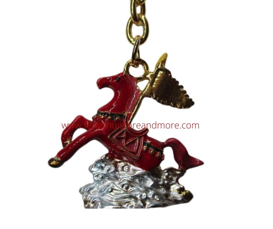Red Windhorse Keyring
