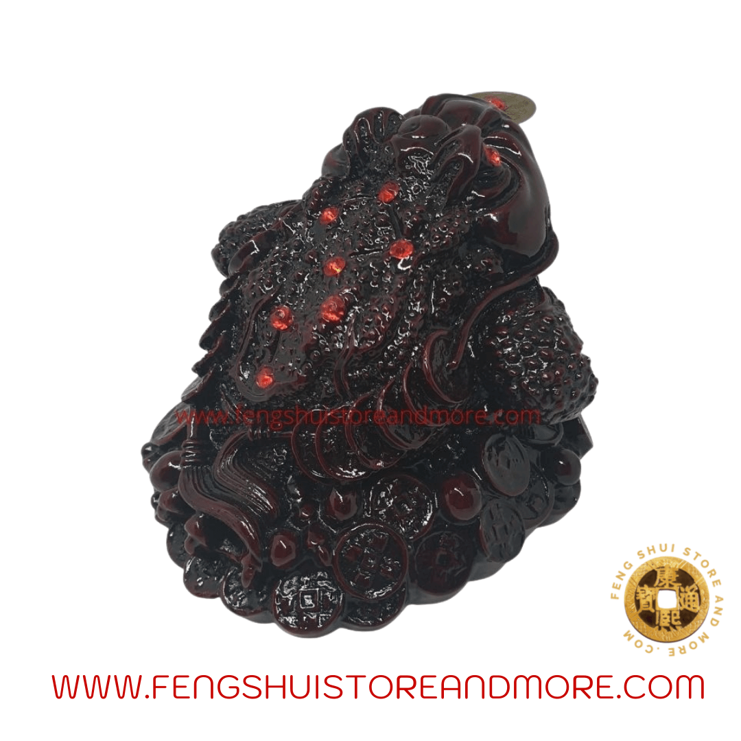 Three Legged Coin Frog Red Large