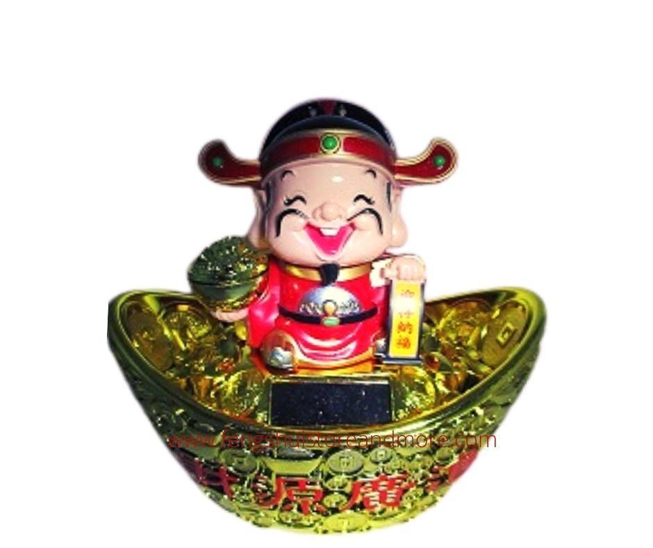 Tsi Shen with Scroll and Wealth Bowl East Medium