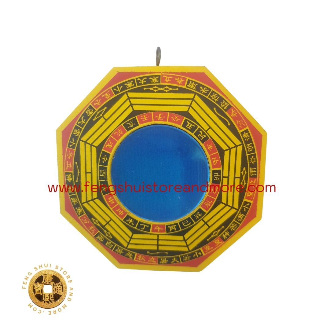 Bagua Mirror Convex  (Timber/Yellow)