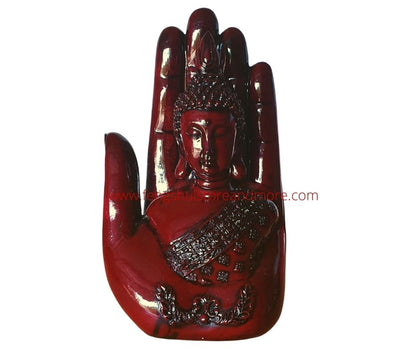 Buddhavista in Meditative Hand Red Resin