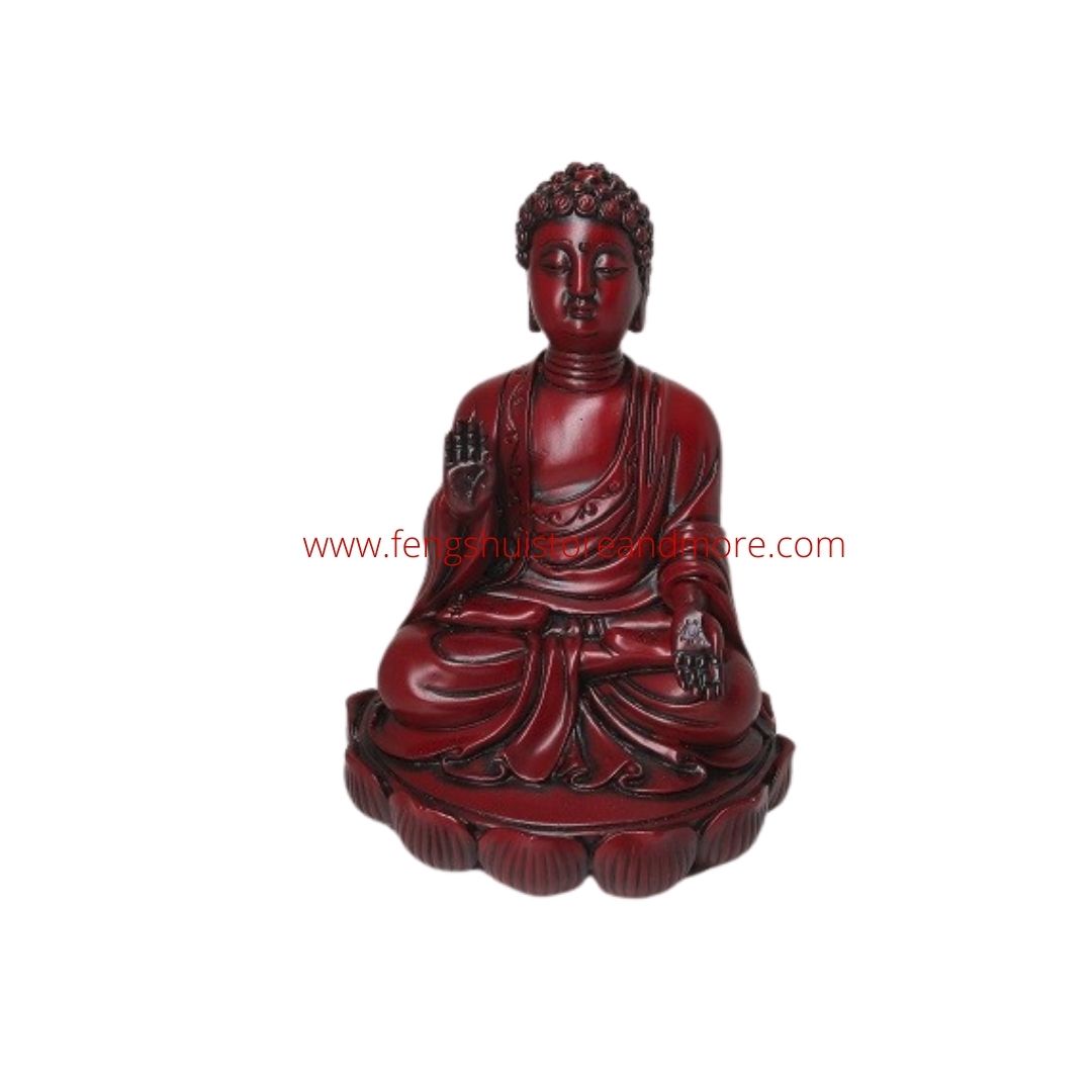 Buddha with Open Hands (Red Resin)