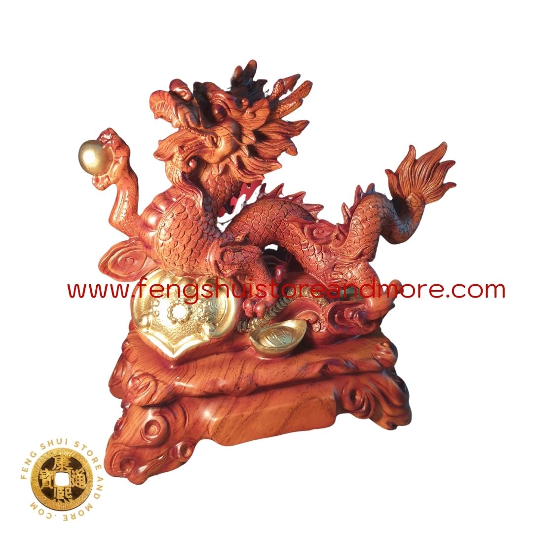 Dragon with Wealth Pearl on Stand