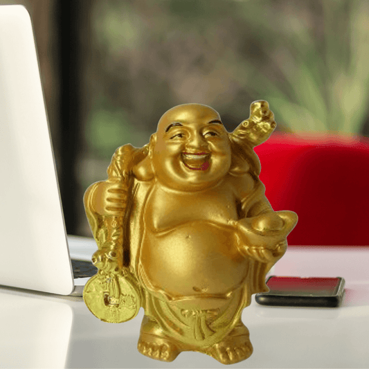 Buddha with Money Bag, Yuan Bao and Coin