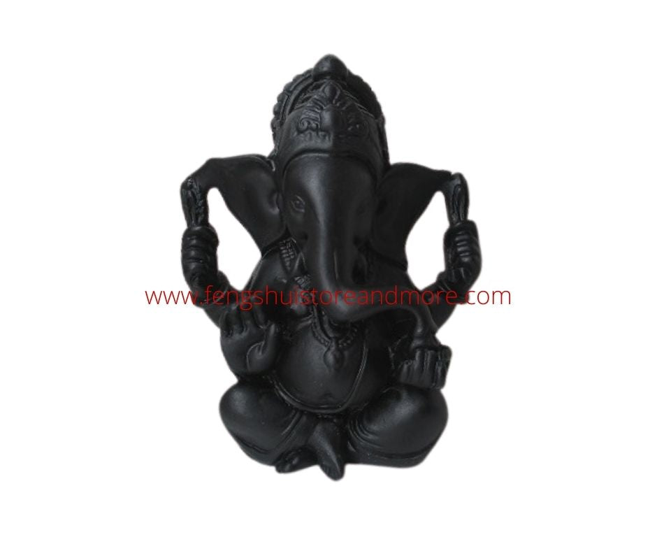 black coloured ganesha used to support the removal of obstacles in feng shui