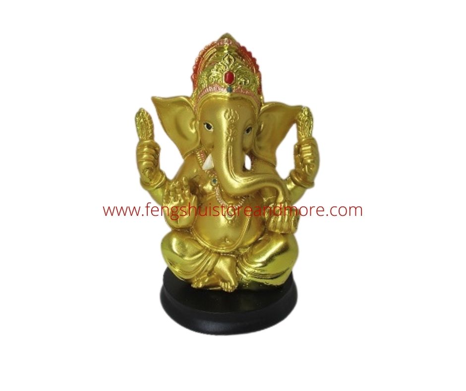 ganesha gold colour remover of obstacles from hinduism and used in feng shui