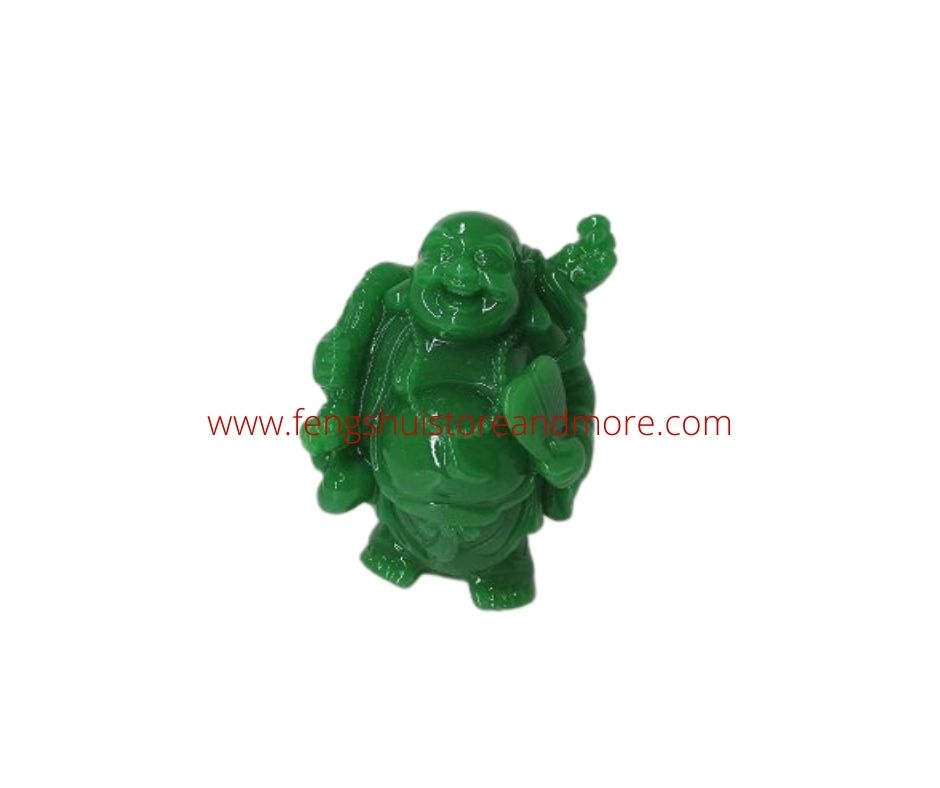 Buddha with Ruji And Tablet (Green Resin)